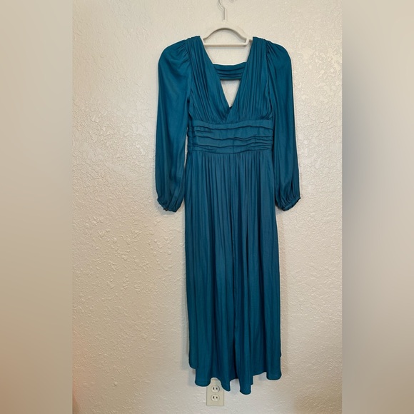 Anthropologie Gwendolyn silk maxi dress size 2 petite - Picture 6 of 9